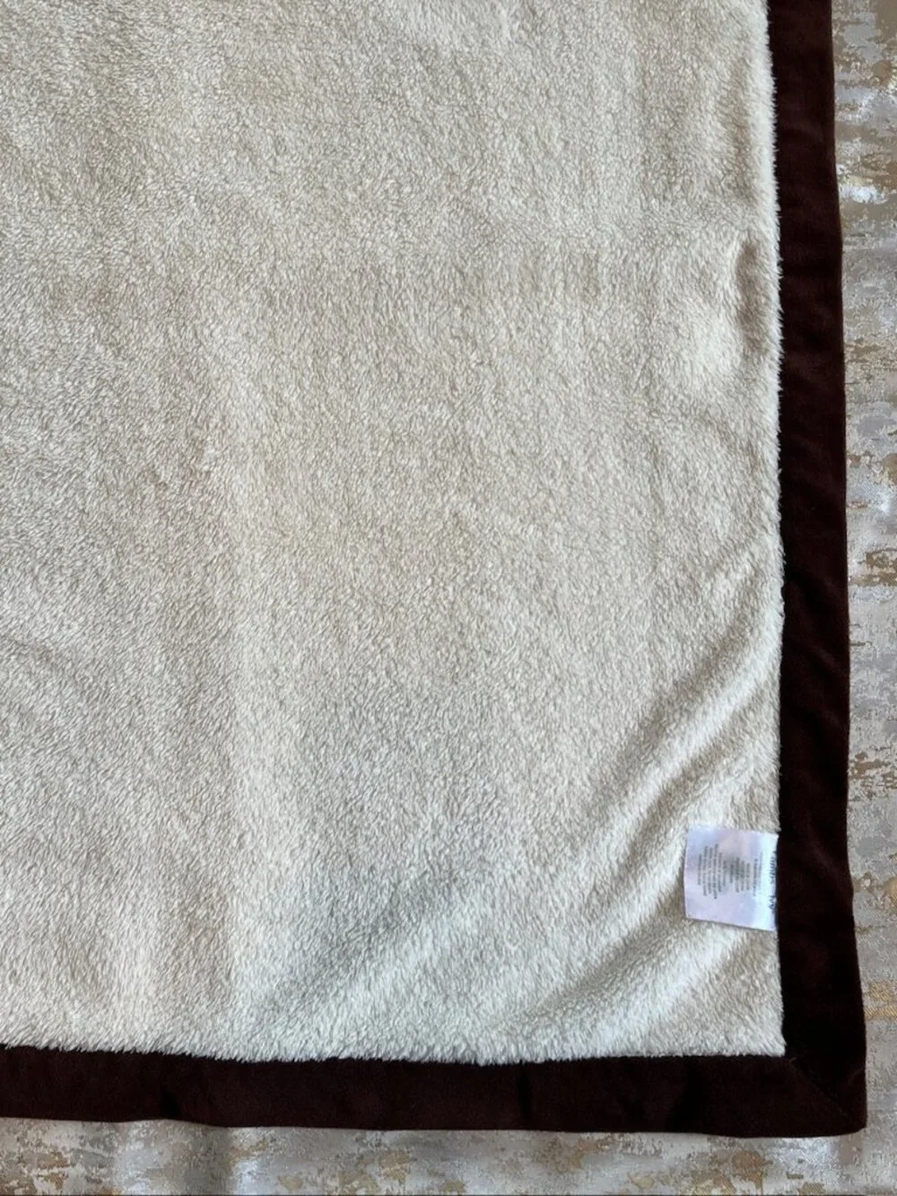 Lambs & Ivy Baby Blanket Beige Brown Hedgehog Porcupine Woodland Animal Security